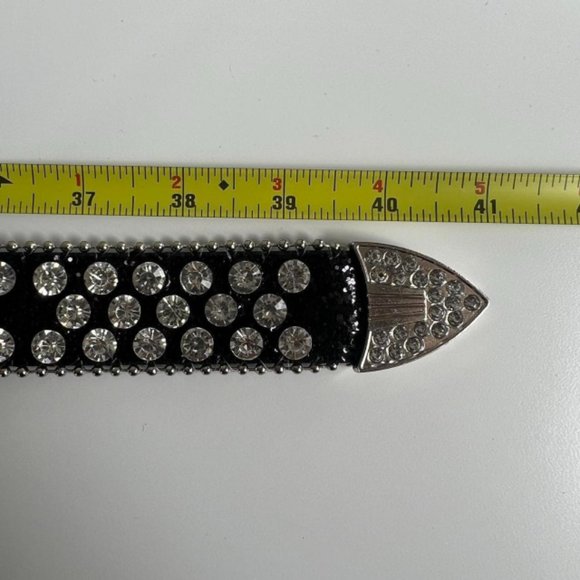 Y2K 2000s skull rhinestone crystal goth emo punk belt - Picture 6 of 6